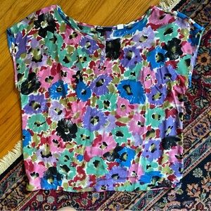 Silk Floral Top